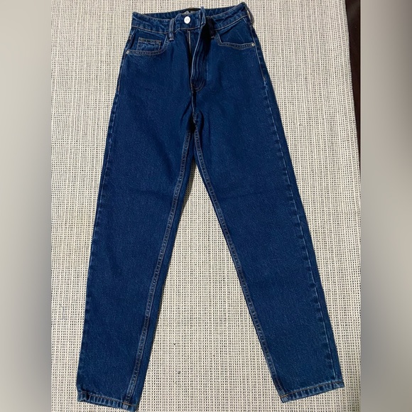 ZARA HIGH RISE STRAIGHT LEG JEANS - Picture 1 of 2